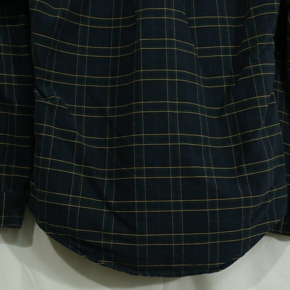 Heavyweight Ralph Lauren Button Down Shirt Men’s Small – Navy Plaid Check - Picture 7 of 7